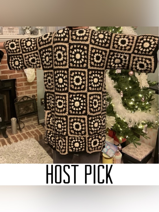 ShopGirlRia Sweaters - Mohair Granny Square Cardigan